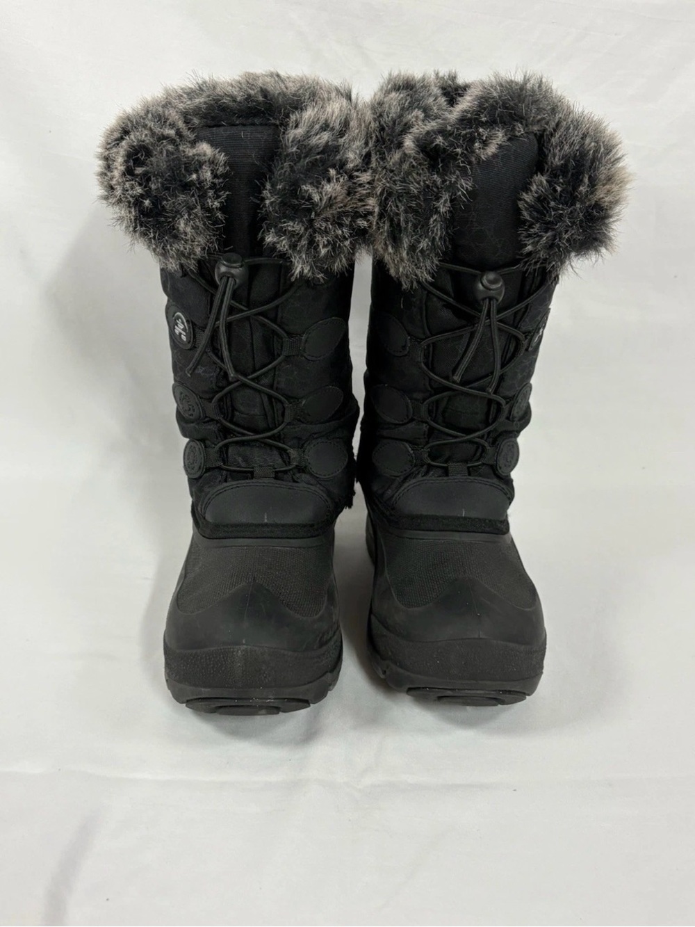 Kamik Women's Black Faux Fur-Trim Winter Boots